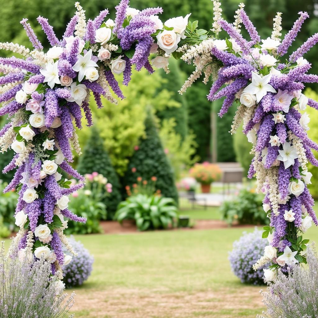 Lavender floral arch